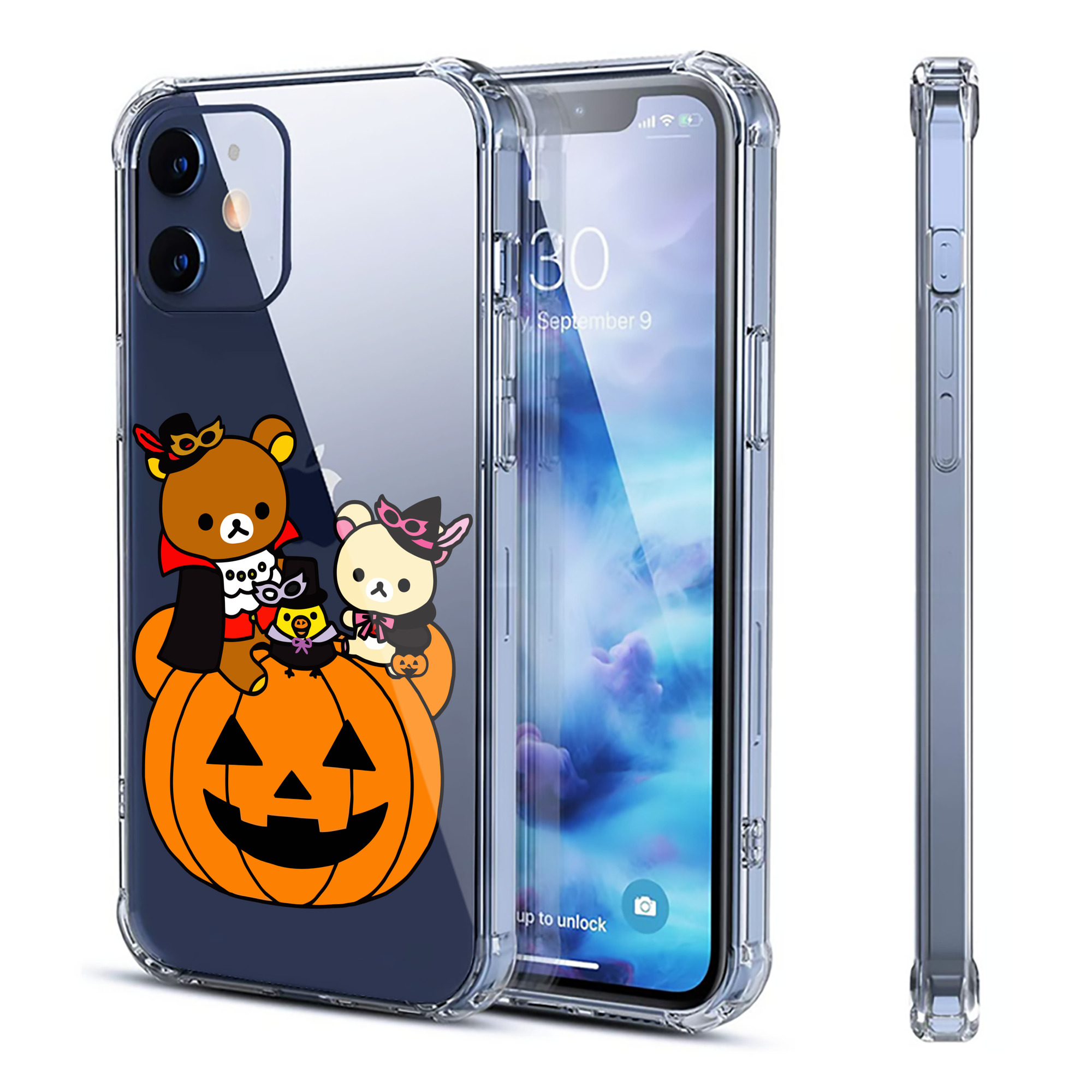 （画像用） リラックマ リラックマ キイロイトリ Rilakkuma Korilakkuma Kiiroitori 【iPhone 12シリーズ対応】透明スマホケース（クリアソフトケース）